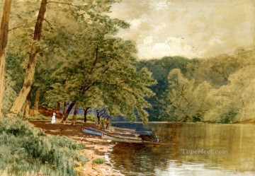  Thompson Pintura - Alquiler de botes de remos Alfred Thompson Bricher